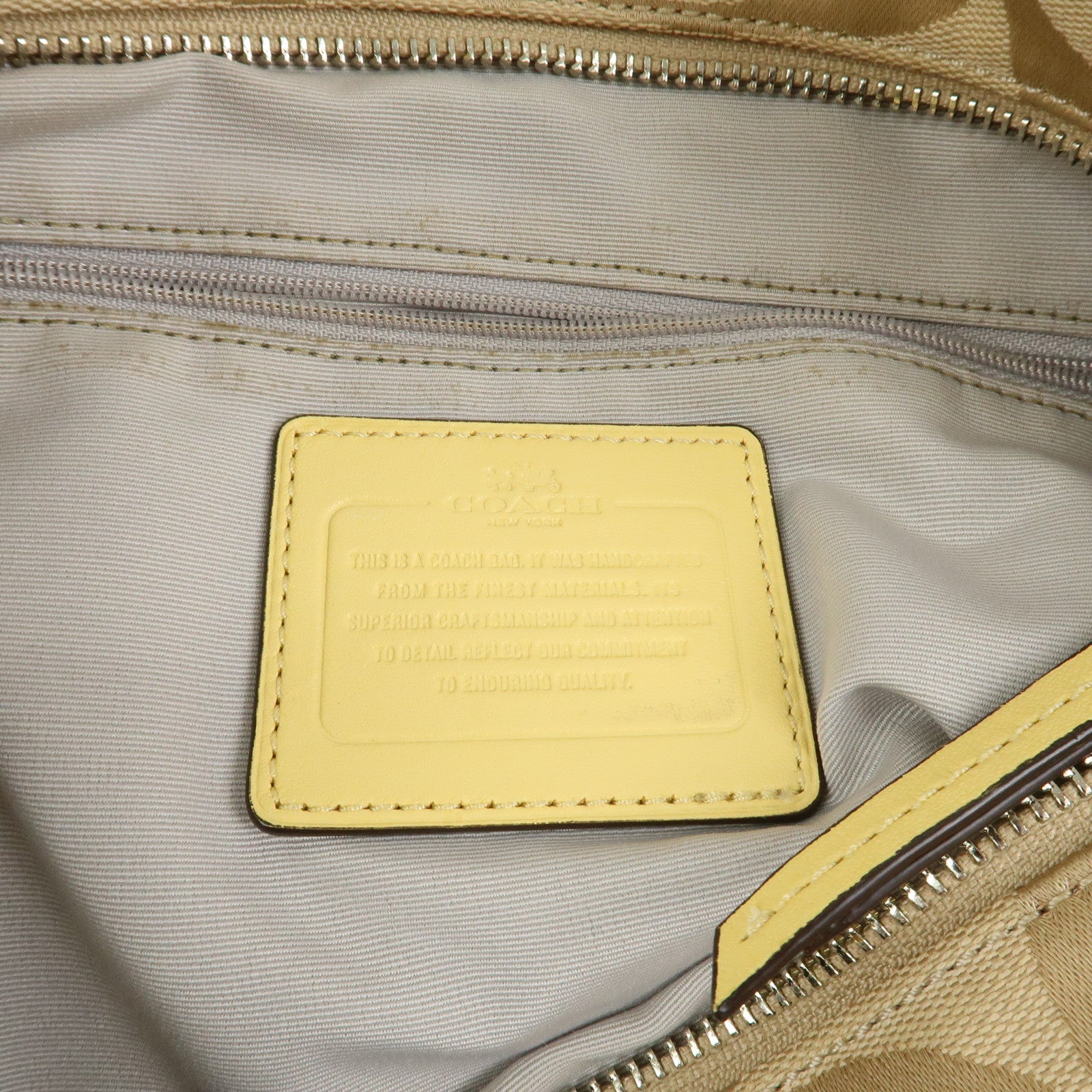 COACH Set of 2  PVC Canvas Leather Shoulder Bag Hand Bag Brown