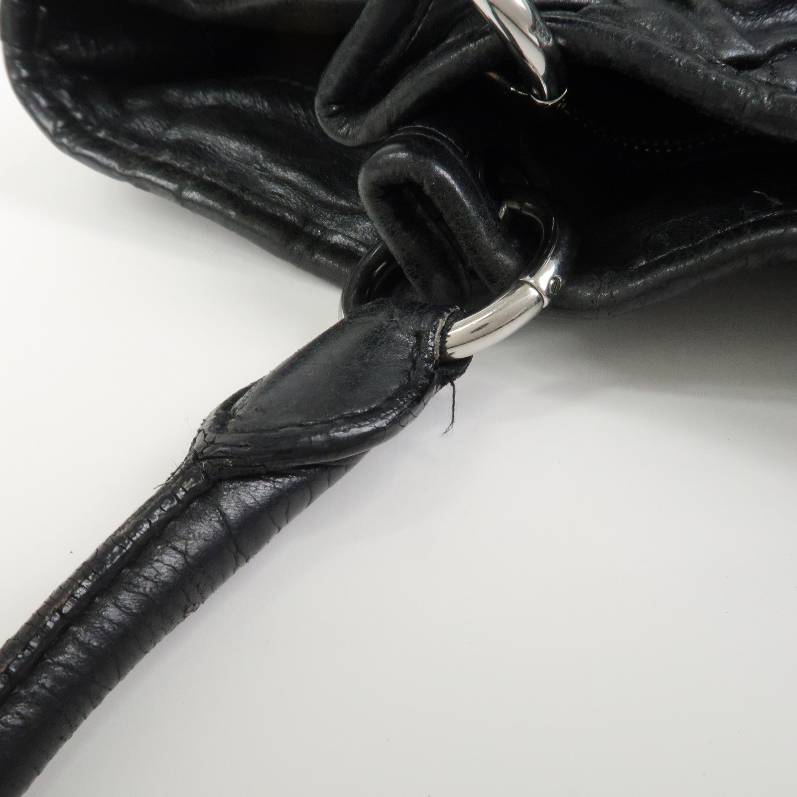 MIU MIU Matelasse Leather 2Way Bag Hand Bag Shoulder Bag Black