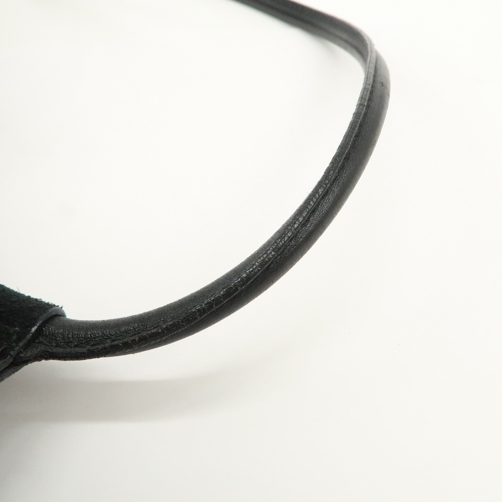 GUCCI Suede Leather Shoulder Bag Tote Bag Black 001.4332 Used