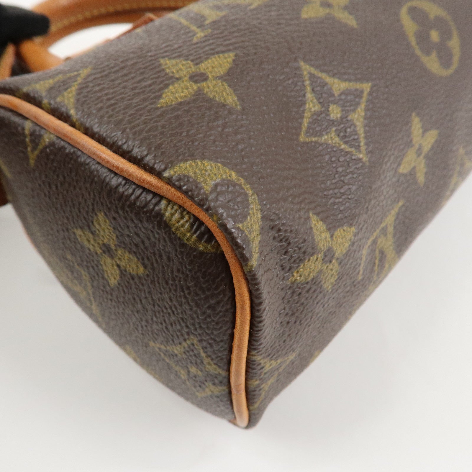 Louis Vuitton Monogram Canvas Mini Speedy Hand Bag Brown M41534 Used