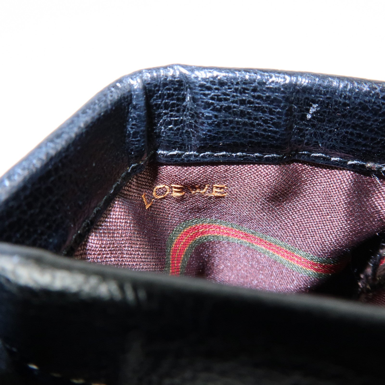 LOEWE Velazquez Suede Leather Pouch Glasses Case Brown Black