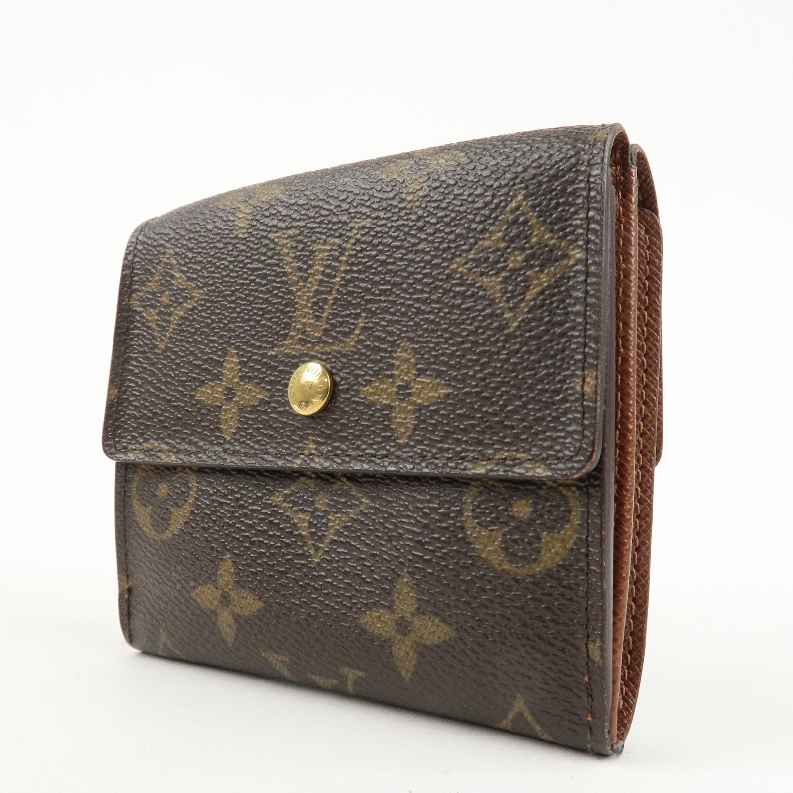 Louis Vuitton Monogram Porte Monnaie Billet Carte Credit M61652 Used