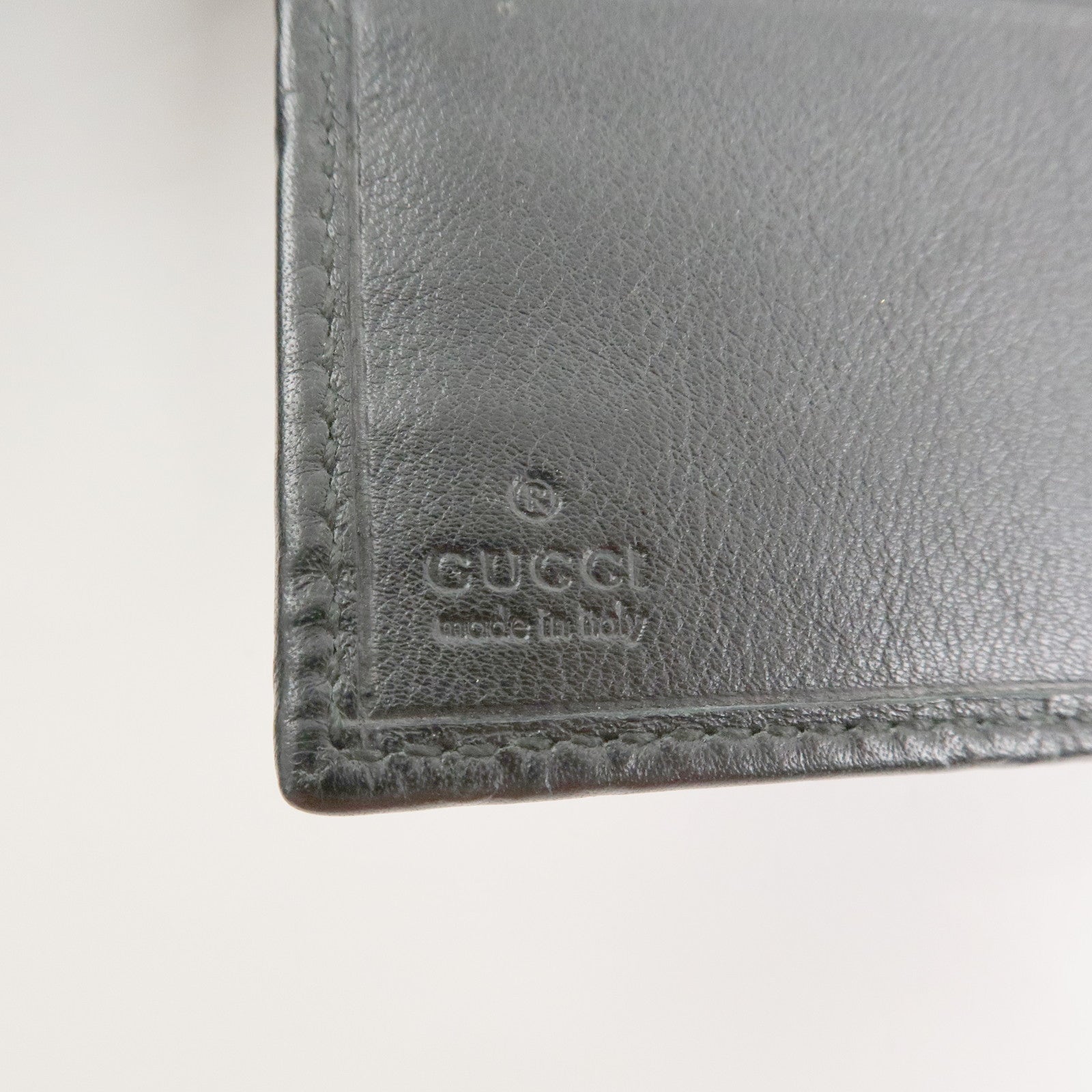 GUCCI Guccissima Leather Agenda Planner Cover Black 115241 Used