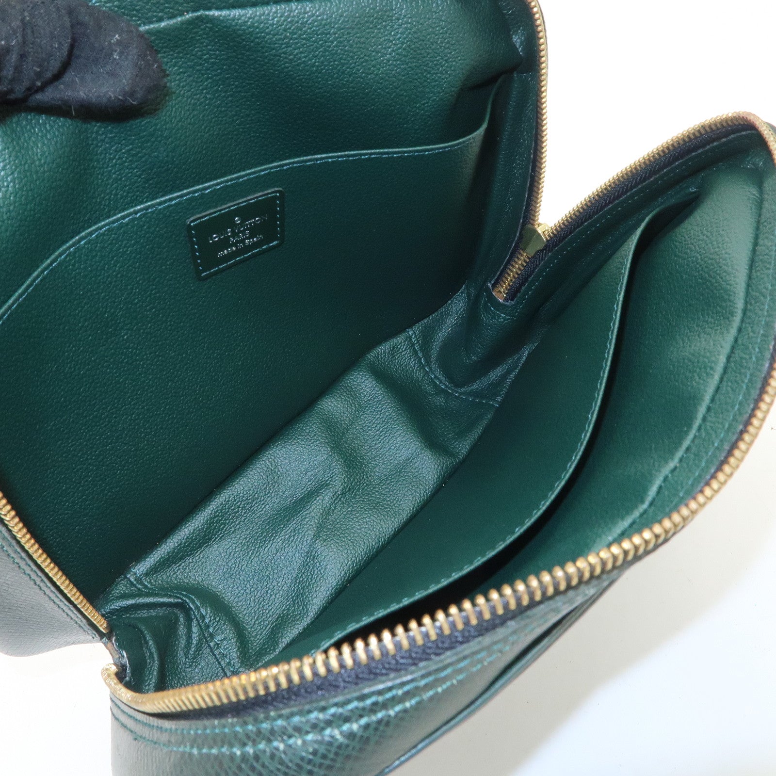 Louis Vuitton Set of 2 Taiga Leather Pouch Epicea M30214 M30304 Used