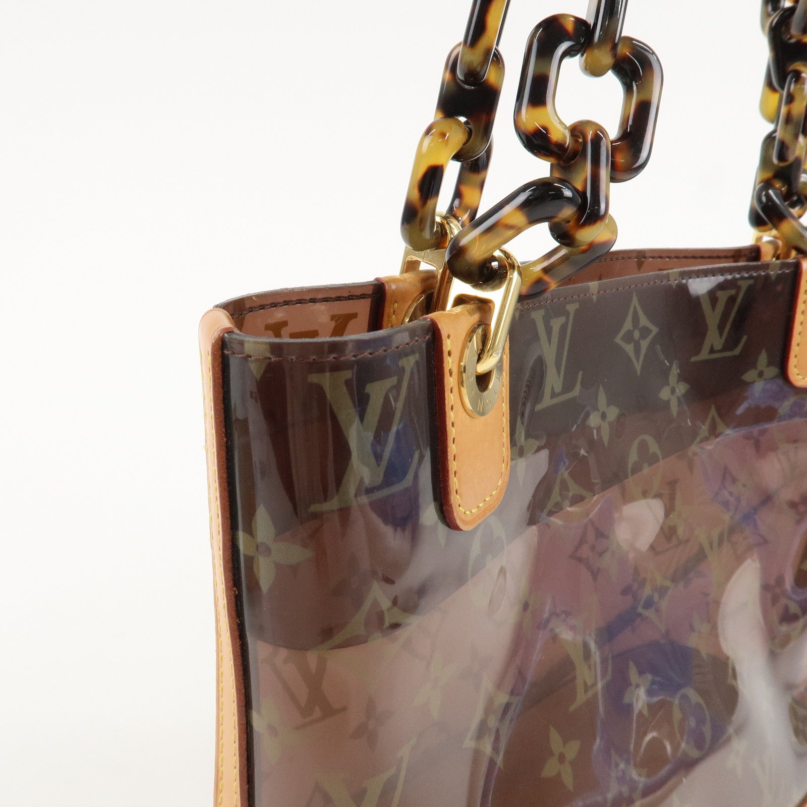 Louis Vuitton Monogram Vinyl Cabas Ambre PM Tote Bag Hand Bag M92502 Used