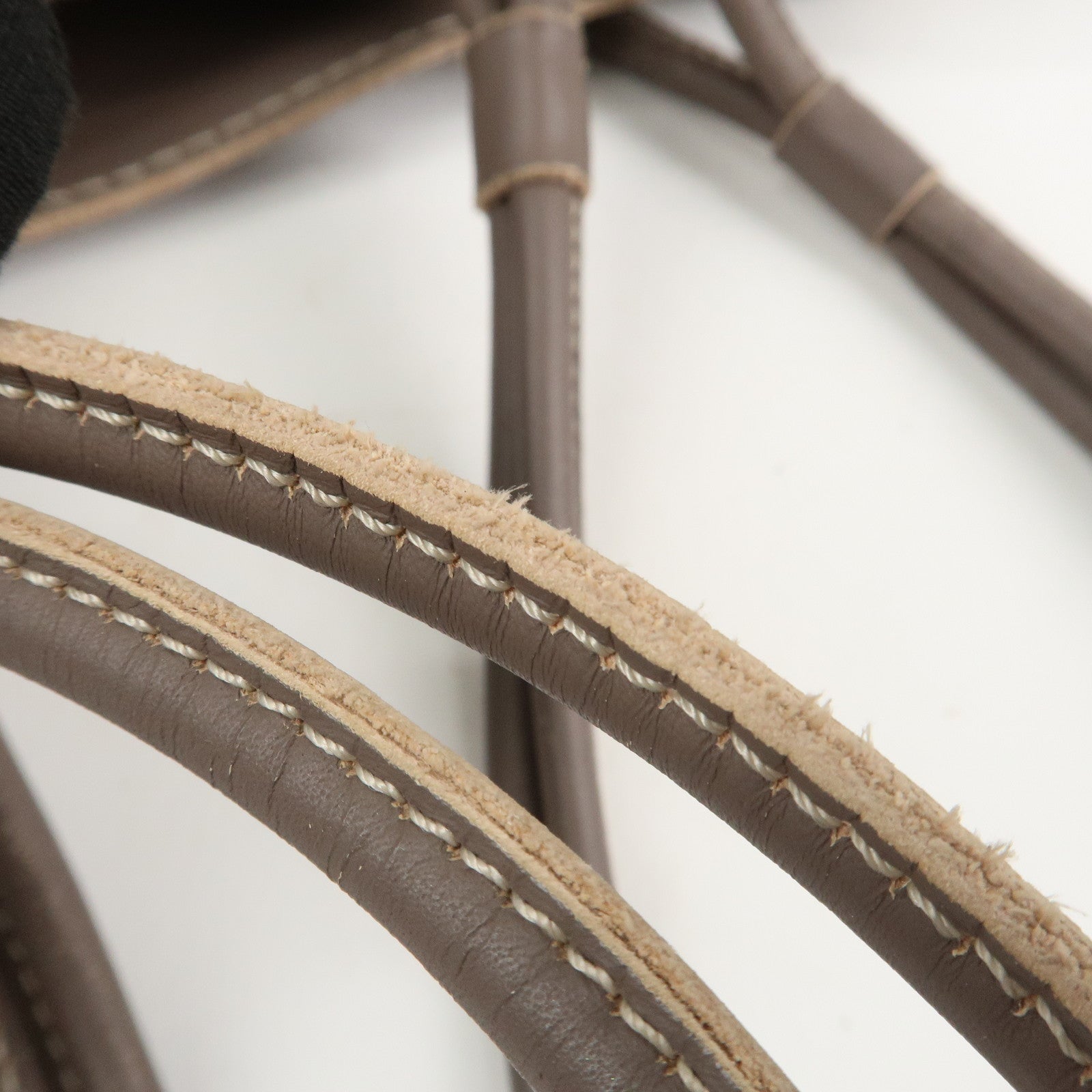 LOEWE Anagram Leather Shopper Tote Bag Shoulder Bag Brown