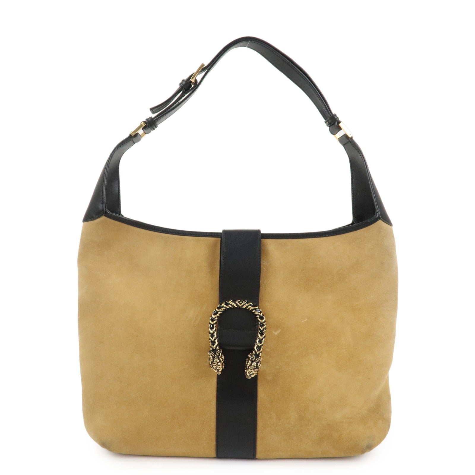 GUCCI Dionysus Suede Leather Shoulder Bag Light Brown 001.4067