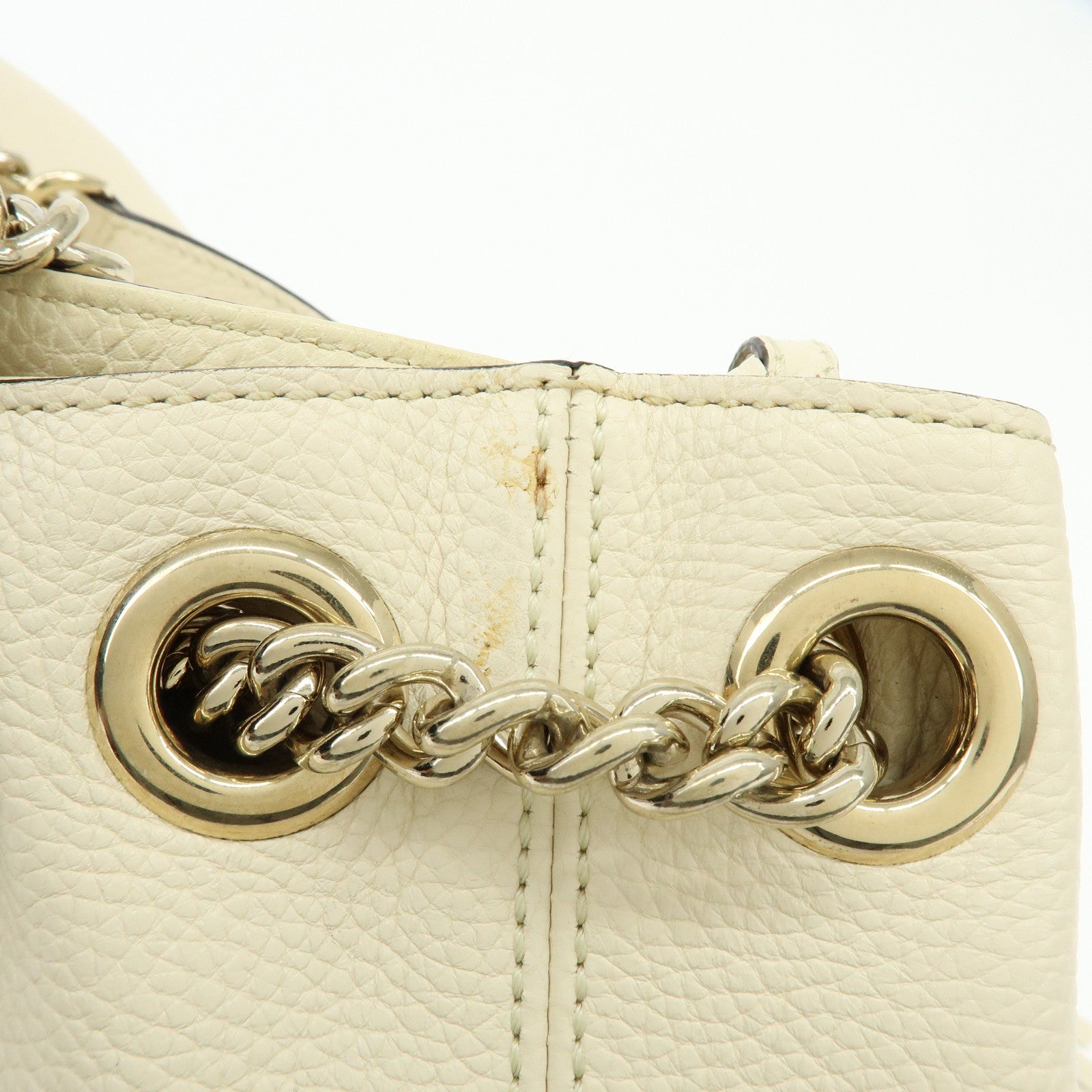 GUCCI SOHO Interlocking G Calf Leather Chain Shoulder Bag 536196