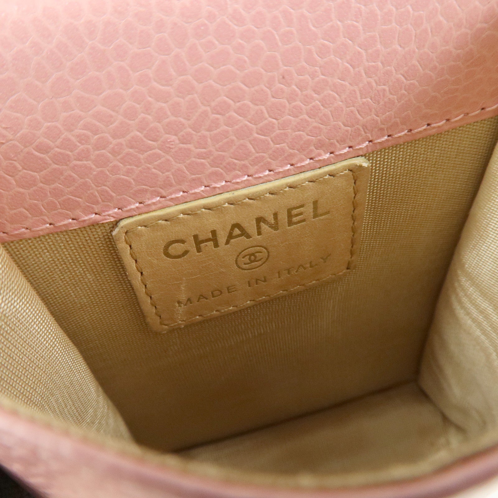 CHANEL COCO Mark Caviarskin Cigarette Case Pink