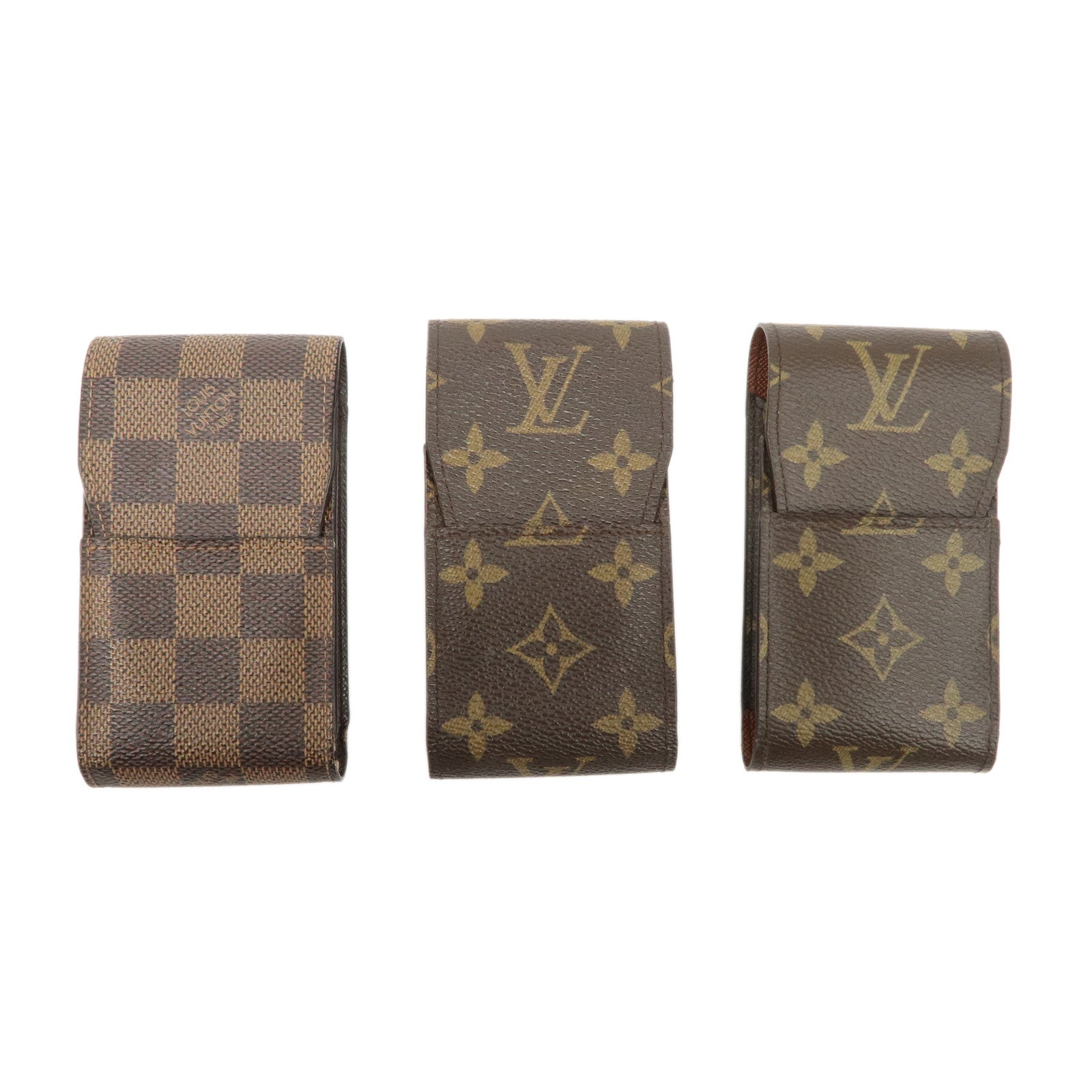 Louis Vuitton Set of 3 Monogram Damier Cigarette Case M63024/N63024 Used