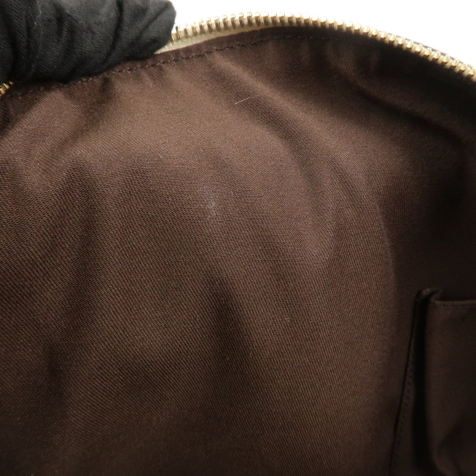 GUCCI GG Canvas Leather Mini Boston Bag Hand Bag Brown Ivory 153026