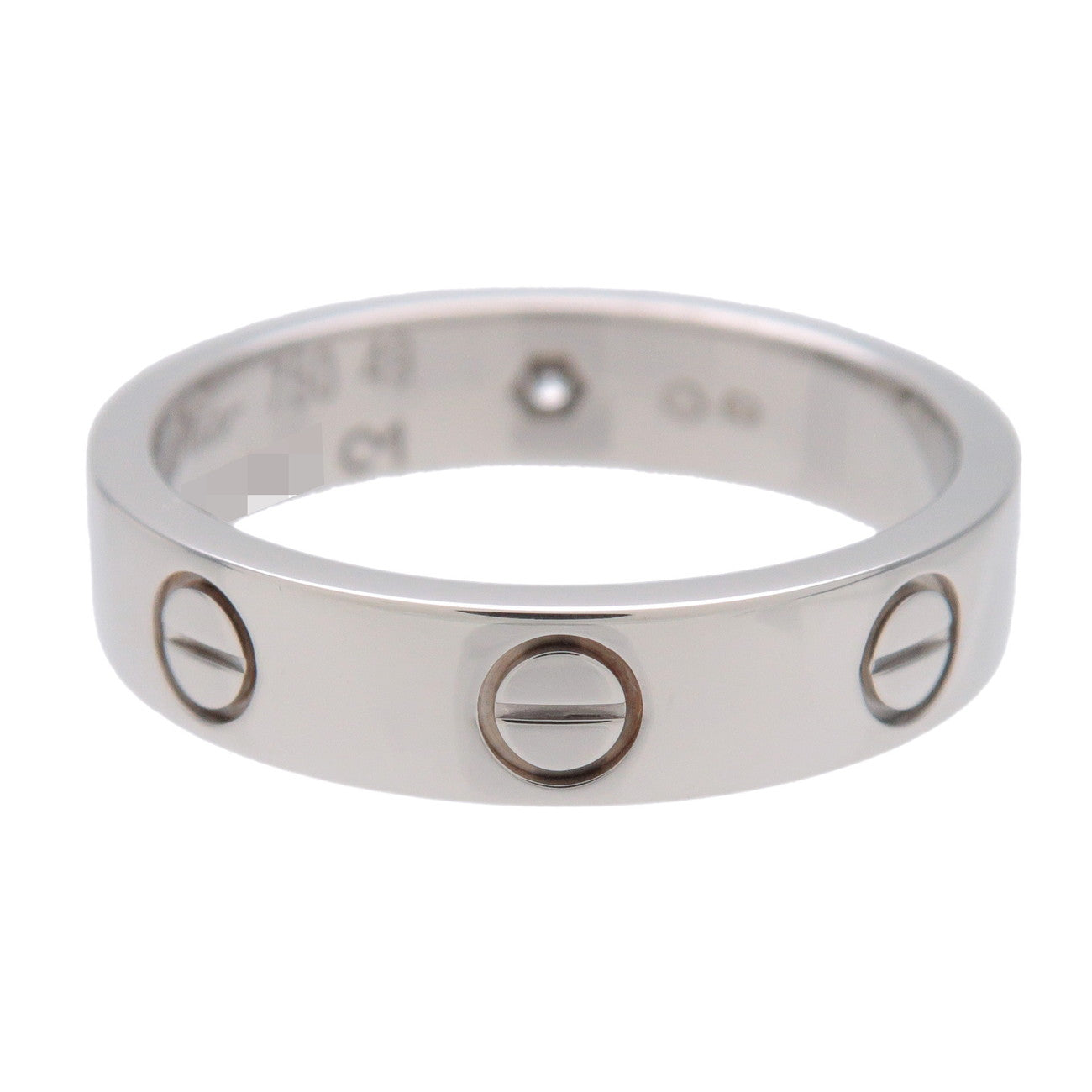 Cartier Mini Love Ring K18 750WG White Gold #49 US5 EU49 HK10.5