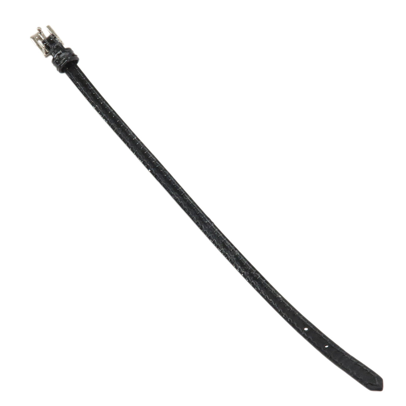 GUCCI Square G Paten Leather Rhinestone Bracelet Black