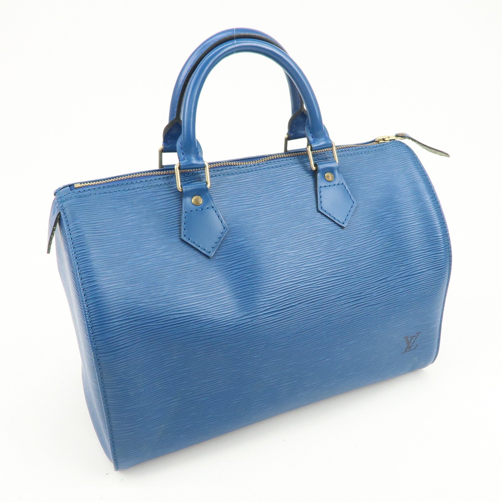 Louis Vuitton Epi Speedy 30 Hand Bag Boston Bag Toledo Blue M43005