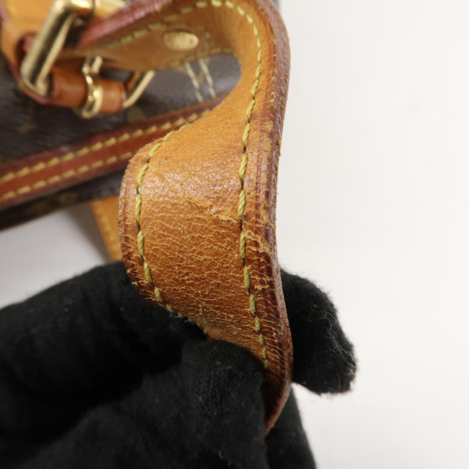 Louis Vuitton Monogram Canvas Rivet Hand Bag Shoulder Bag M40140 Used