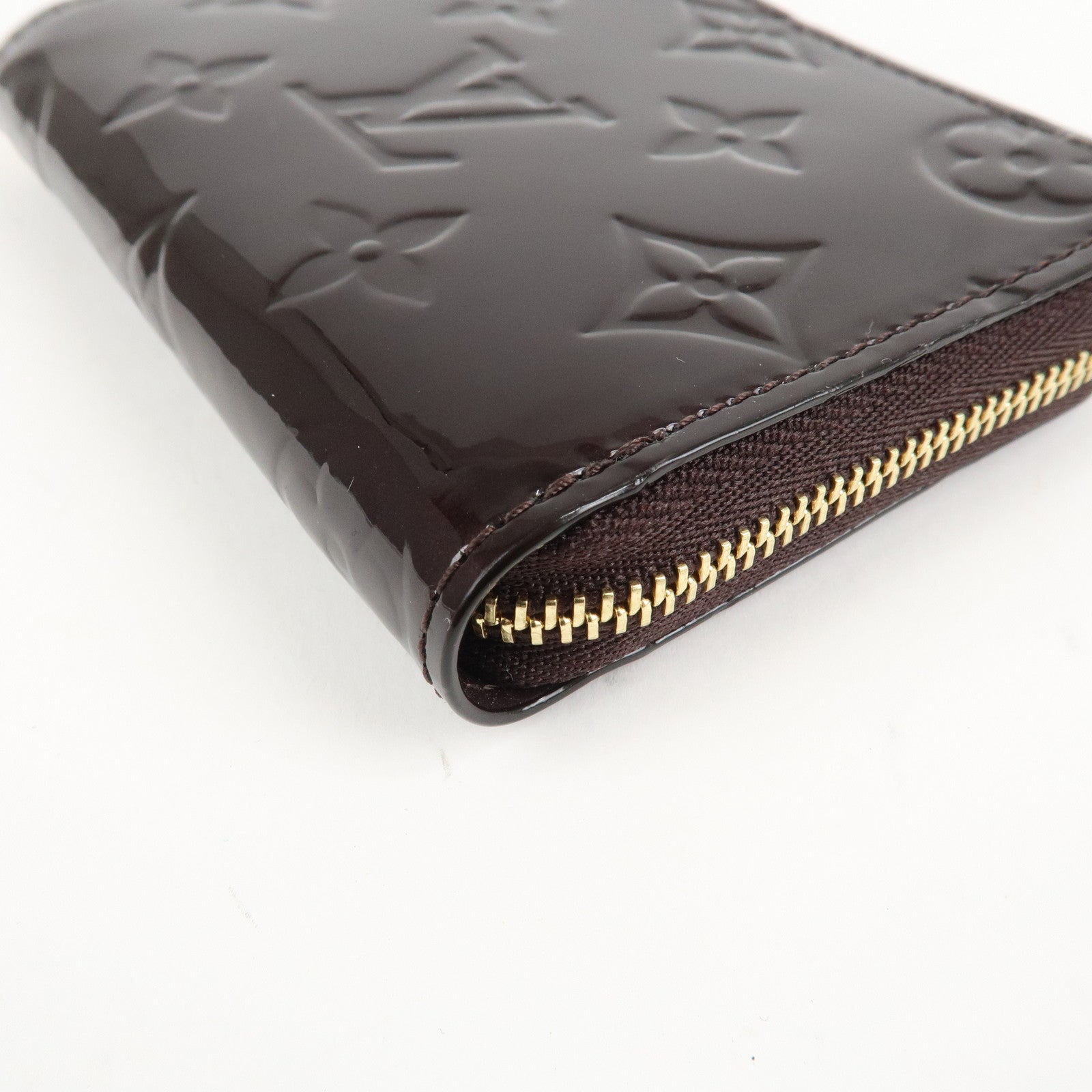 Louis Vuitton Monogram Vernis Zippy Coin Purse Amarante M93607 Used