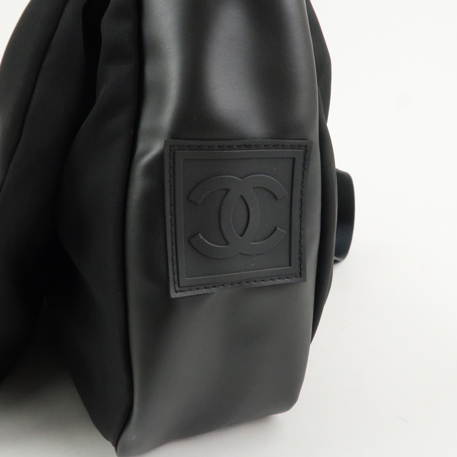 CHANEL Sport Line Nylon Shoulder Bag Messenger Bag Black A26709
