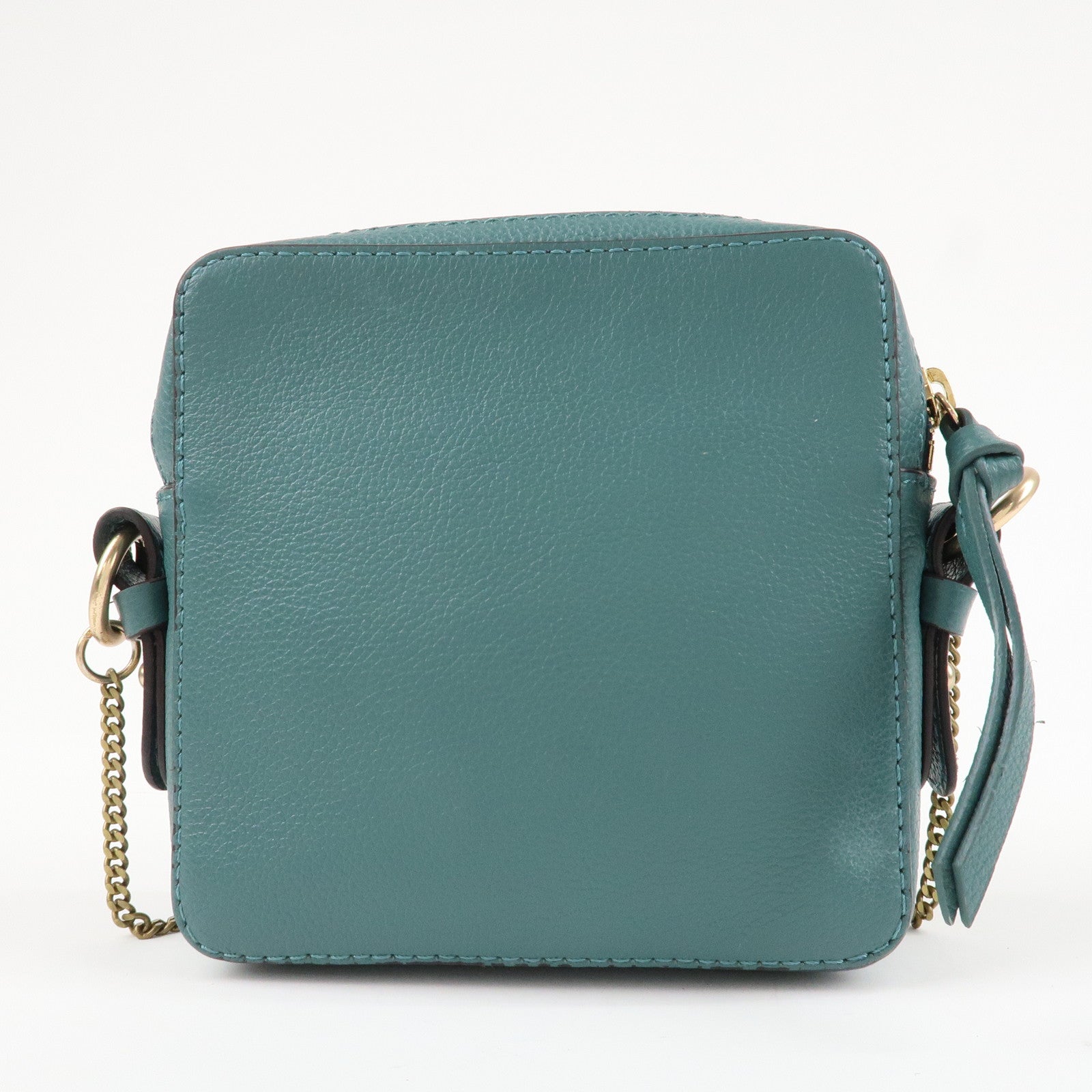 Chloe See By Chloe Joan Leather Suede Shoulder Bag Turquoise Blue Used