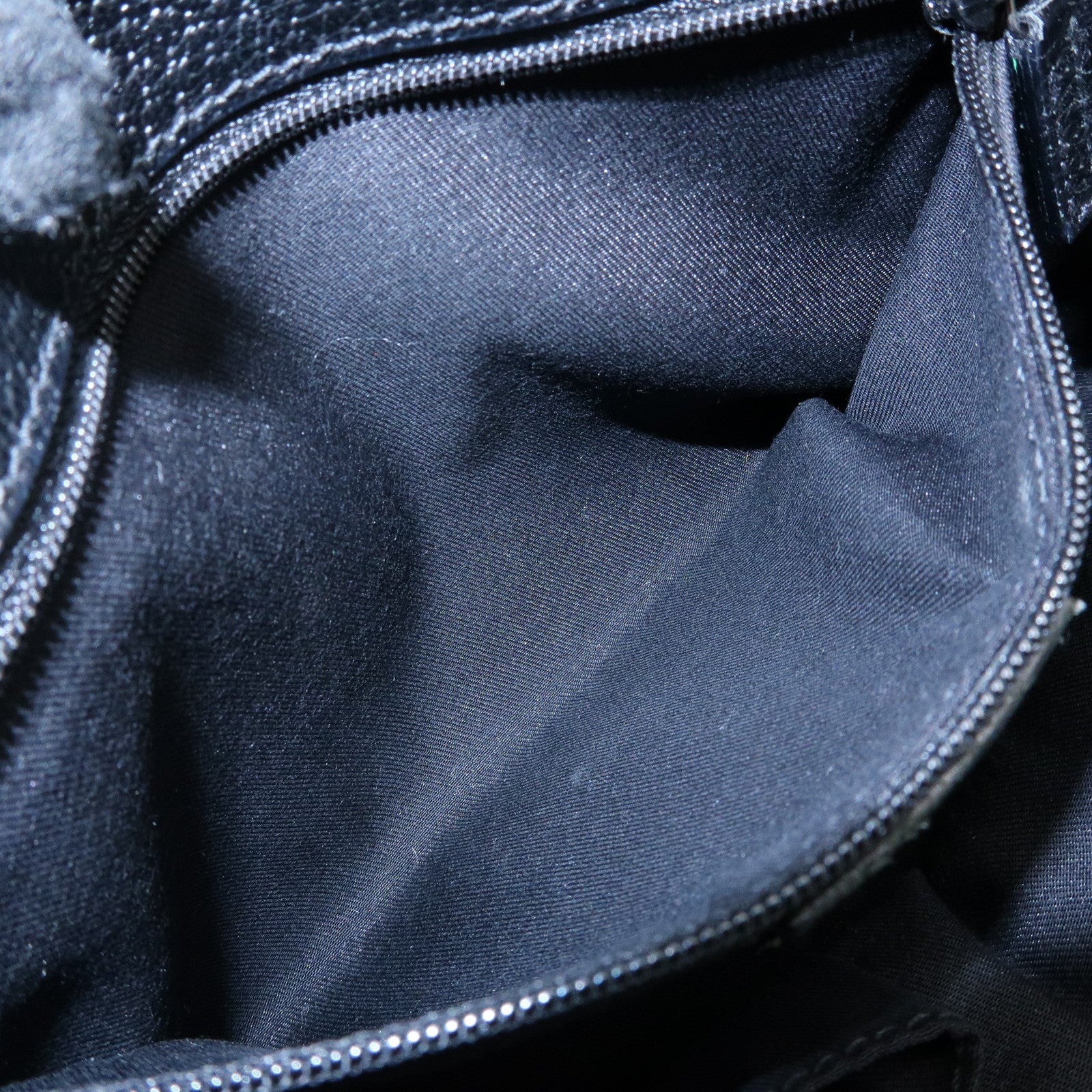 GUCCI GG Canvas Leather Mini Hand Bag Tote Bag Black 120844