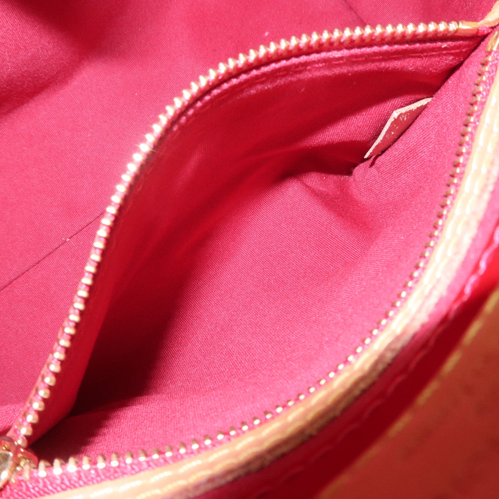 Louis Vuitton Monogram Vernis Lead PM Hand Bag Red M91990 Used