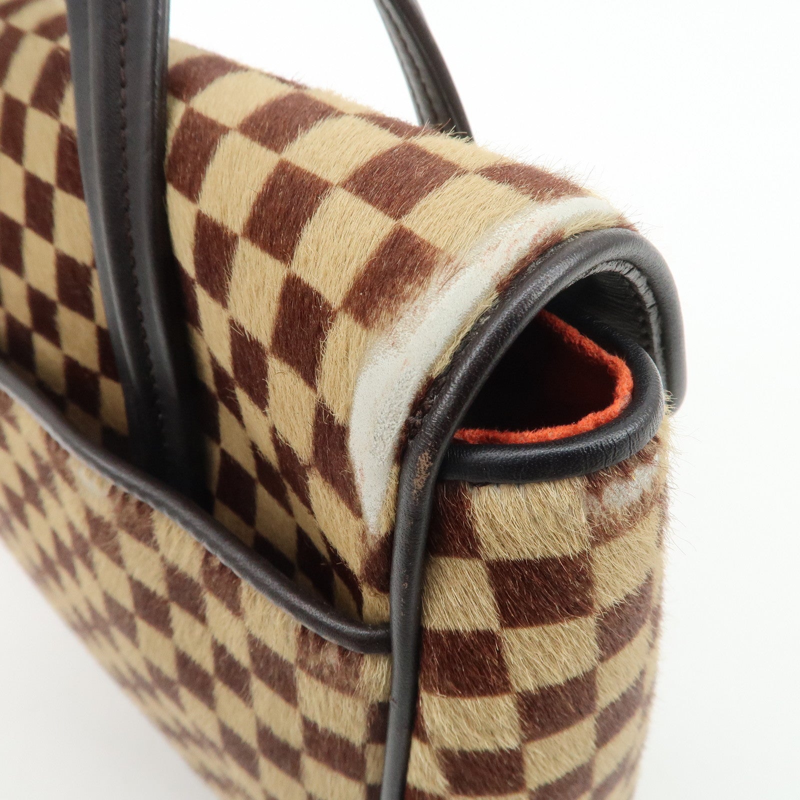 Louis Vuitton Damier Sauvage Lion Hand Bag Beige Brown M92131 Used