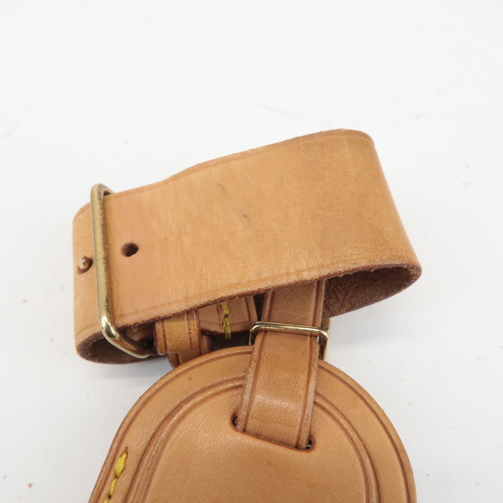 Louis Vuitton Set of 10 Leather Name Tag & Poignet Natural Used