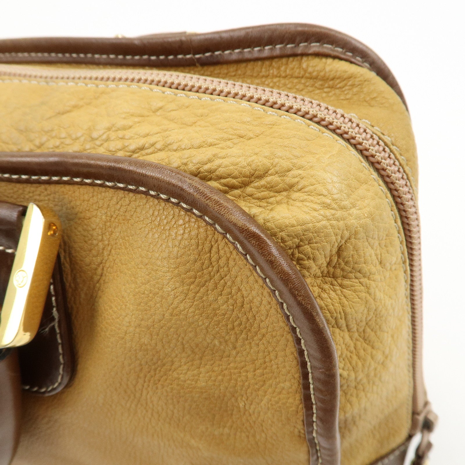 LOEWE Anagram Suede Leather Amazona 32 Hand Bag Brown Used