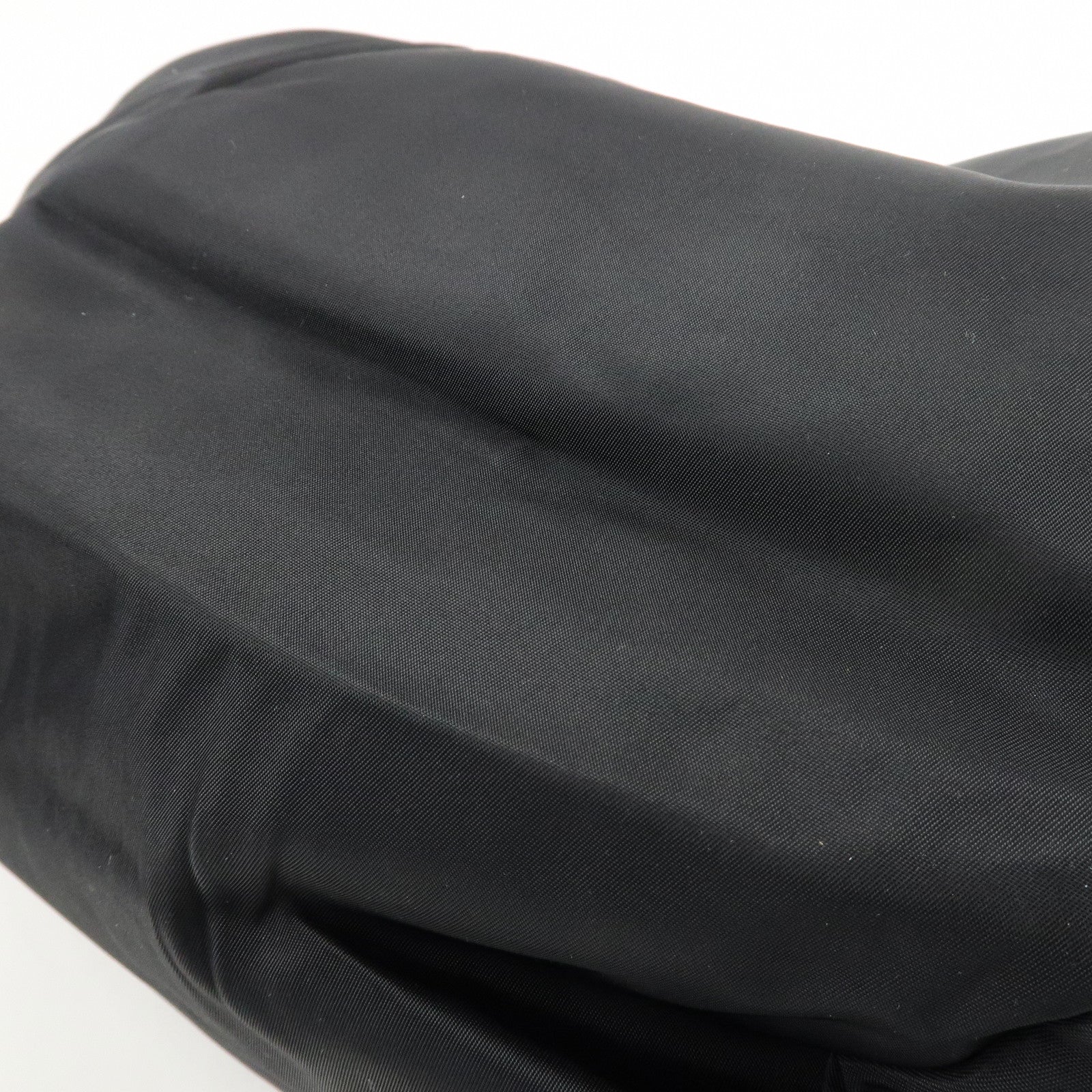 Ferragamo Nylon Patent Leather Shoulder Bag Hand Bag Black Used