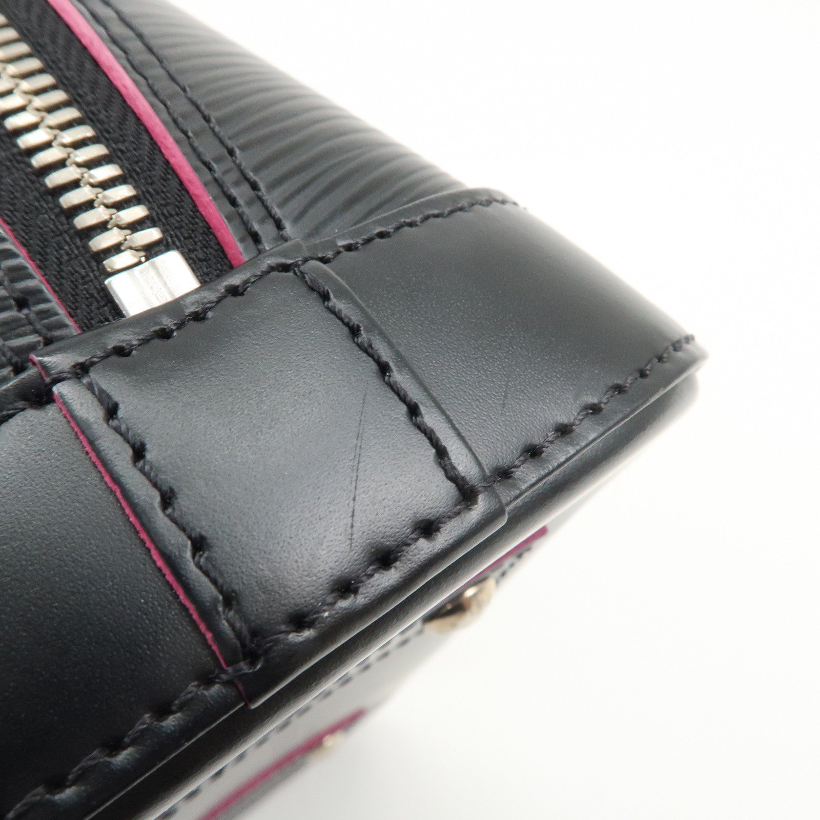 Louis Vuitton Epi Alma BB 2Way Shoulder Bag Noir Pink M54160 Used