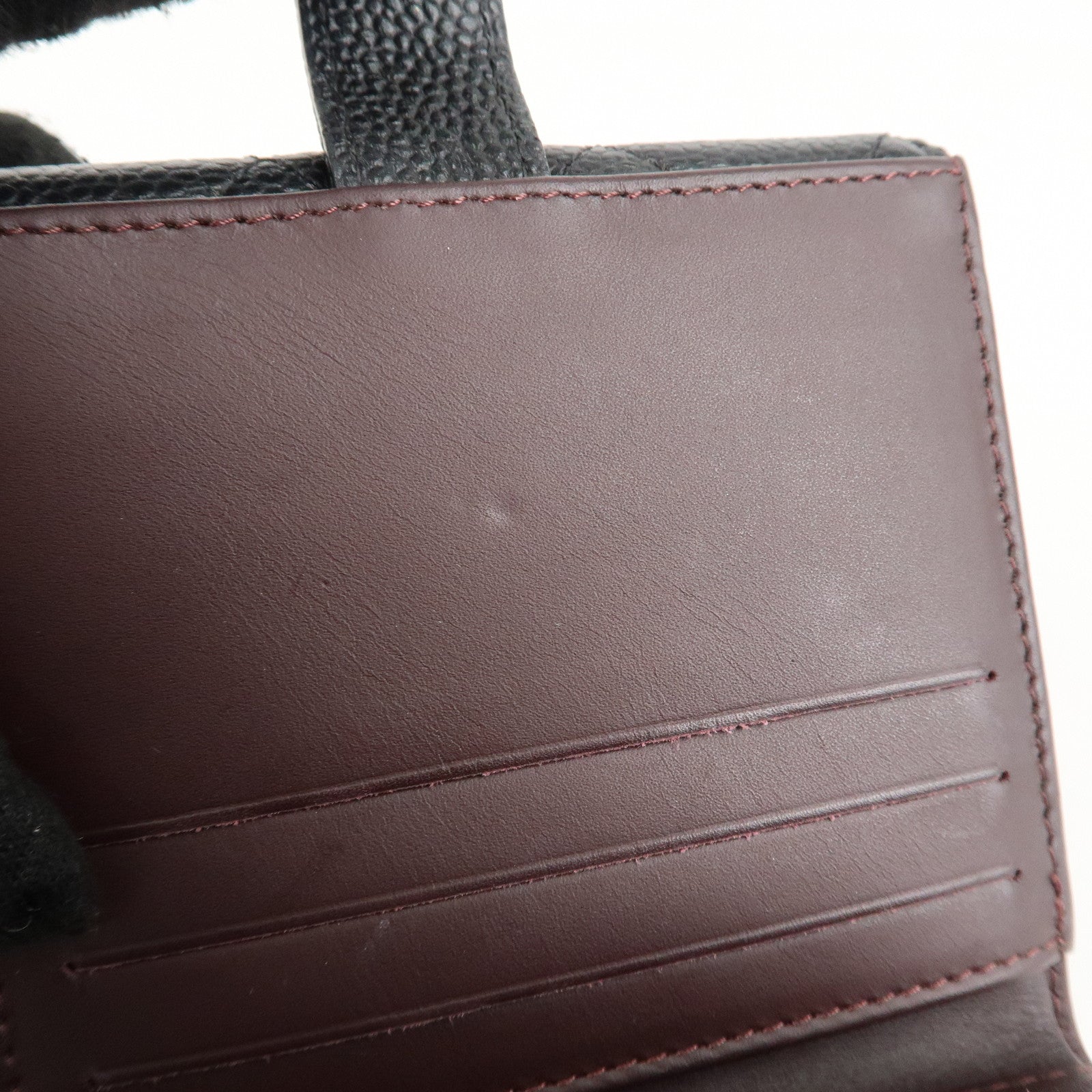 CHANEL Matelasse Cavier Skin W Hook Wallet Black A48980 Used