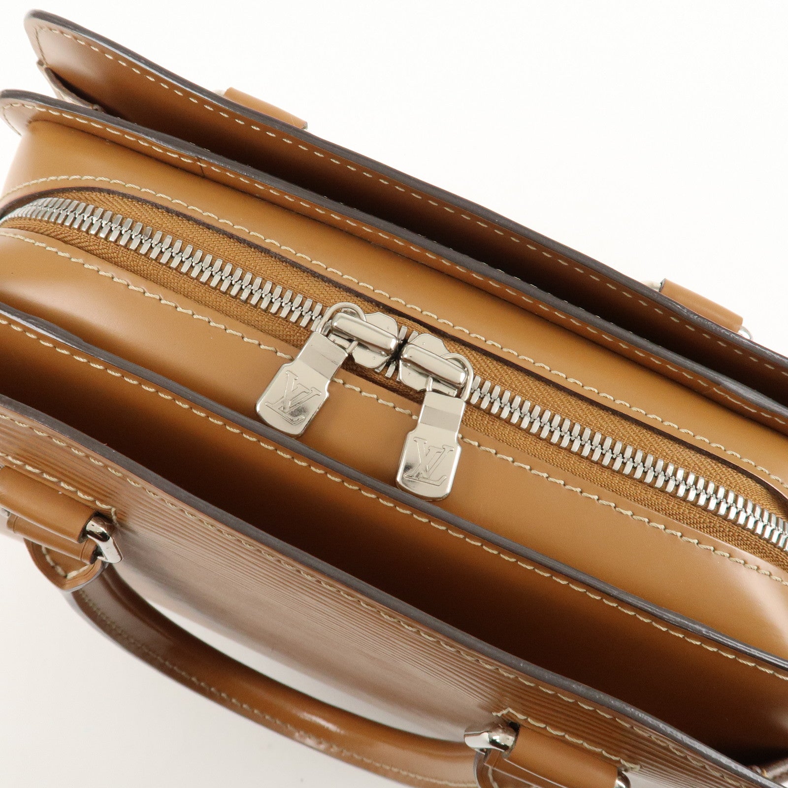 Louis Vuitton Epi Pont Neuf Hand Bag Zipang Gold M5205B Used