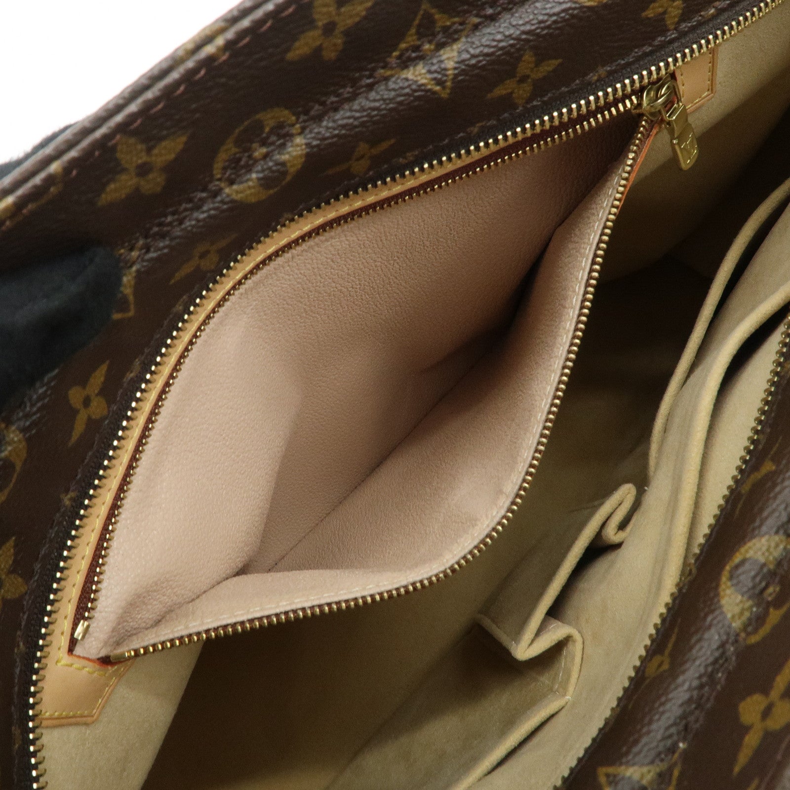 Louis Vuitton Monogram Luco Tote Bag Hand Bag Brown M51155 Used