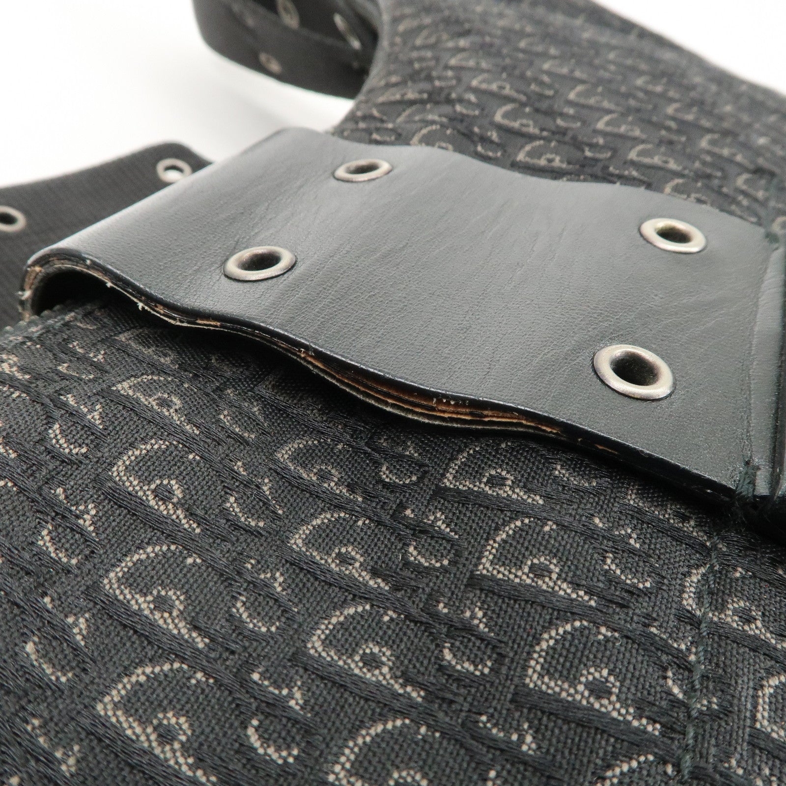 Christian Dior Trotter Street Chic Canvas Leather Shoulder Bag Used