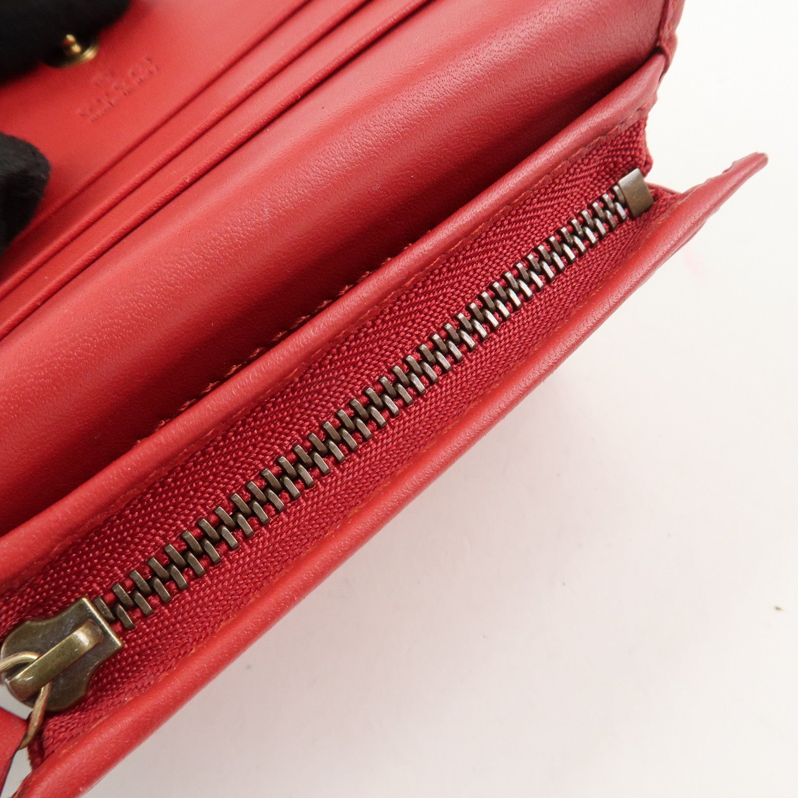 GUCCI Interlocking G GG Supreme Cherry Compact Wallet 476050 Used