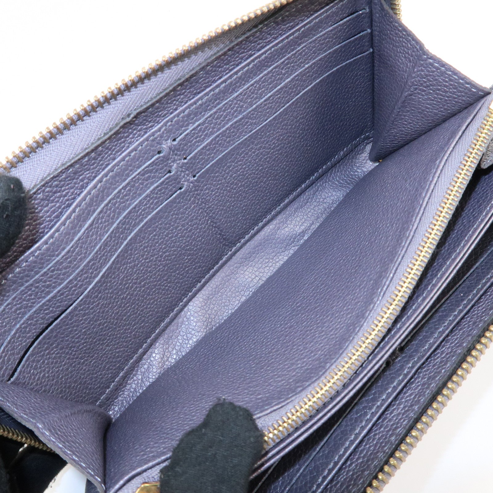 Louis Vuitton Empreinte Zippy Studs Wallet Gris Silver M62209 Used