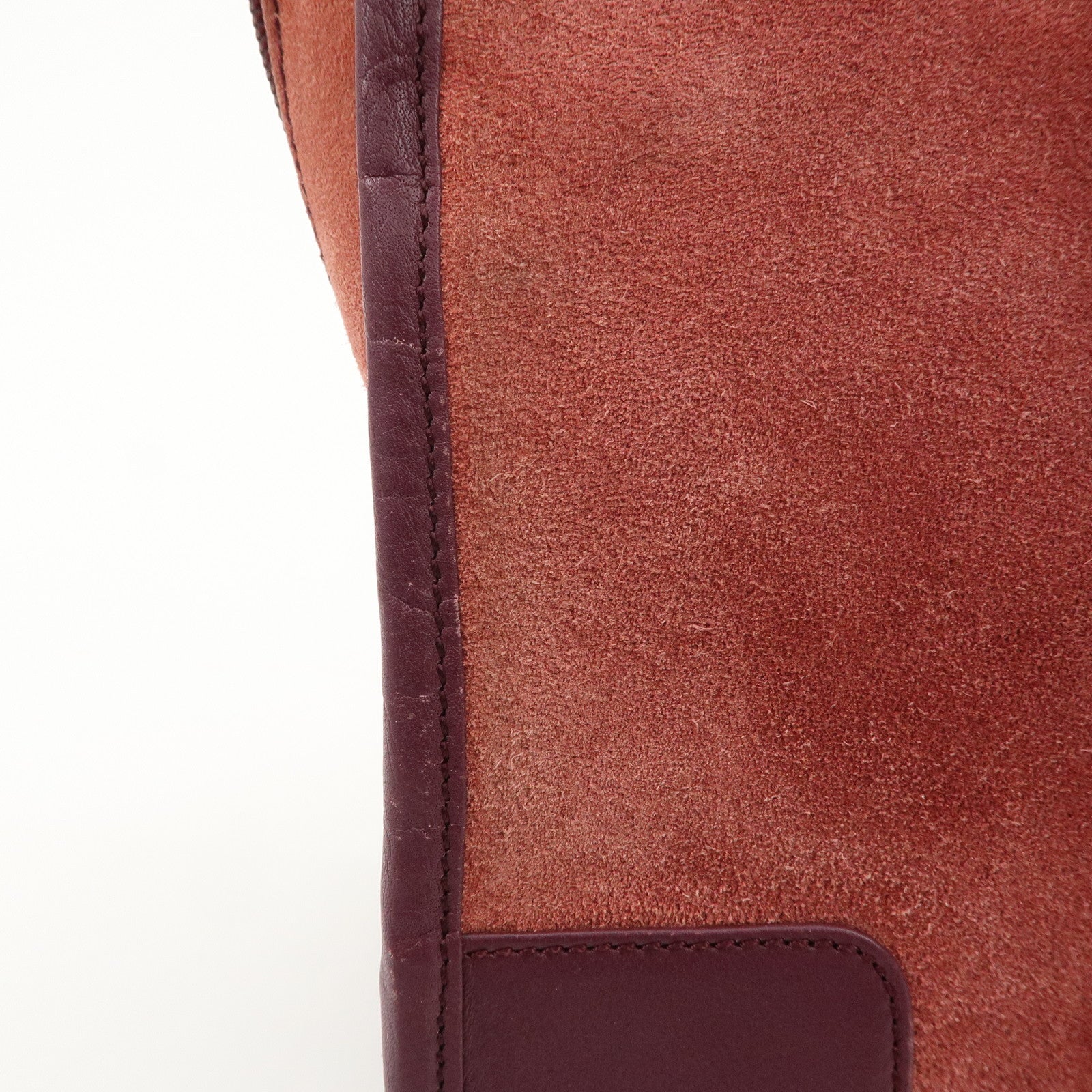 LOEWE Anagram Suede Leather Amazona 32 Hand Bag Pink Purple Used