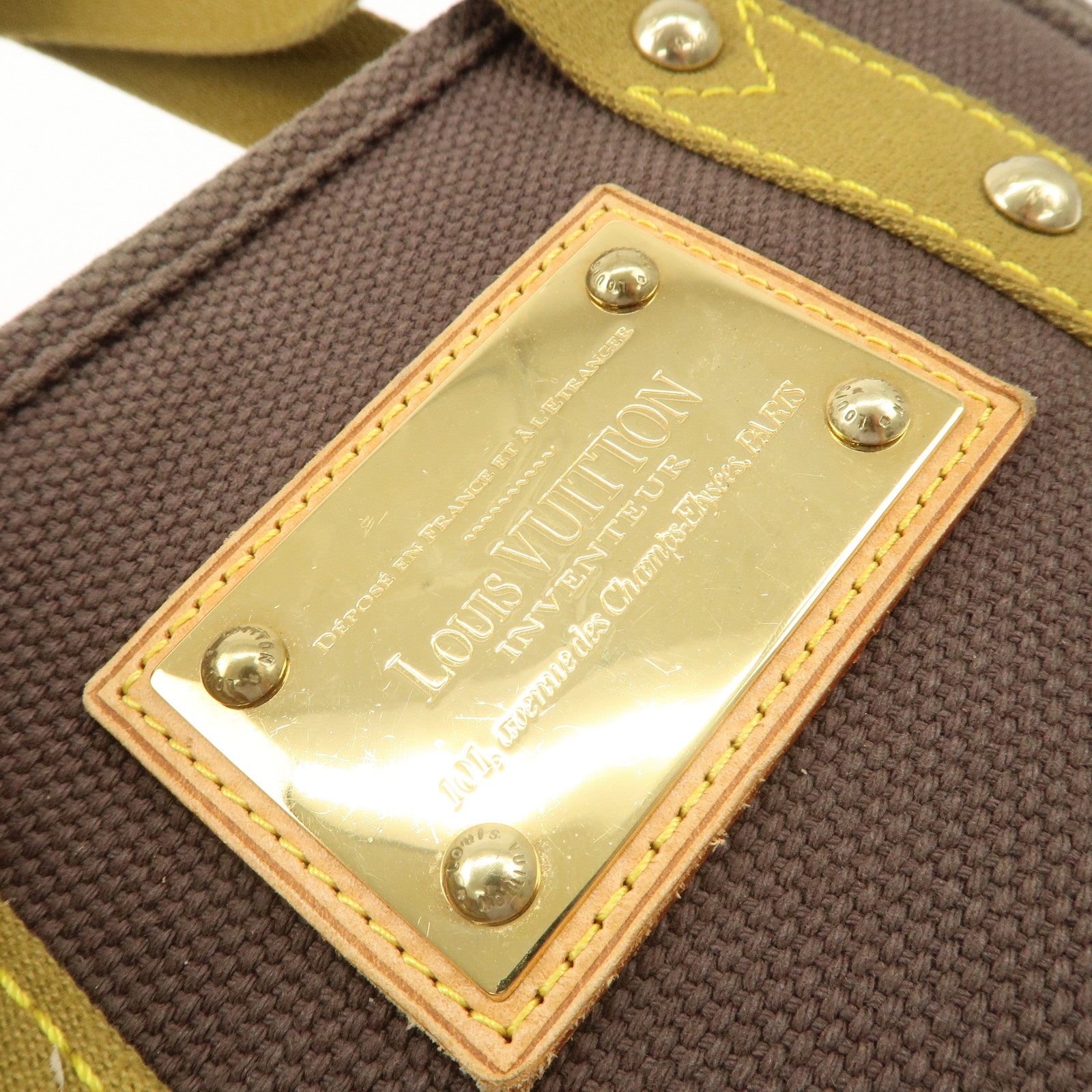 Louis Vuitton Antigua Cabas PM Tote Bag Khaki Antigua M40089 Used