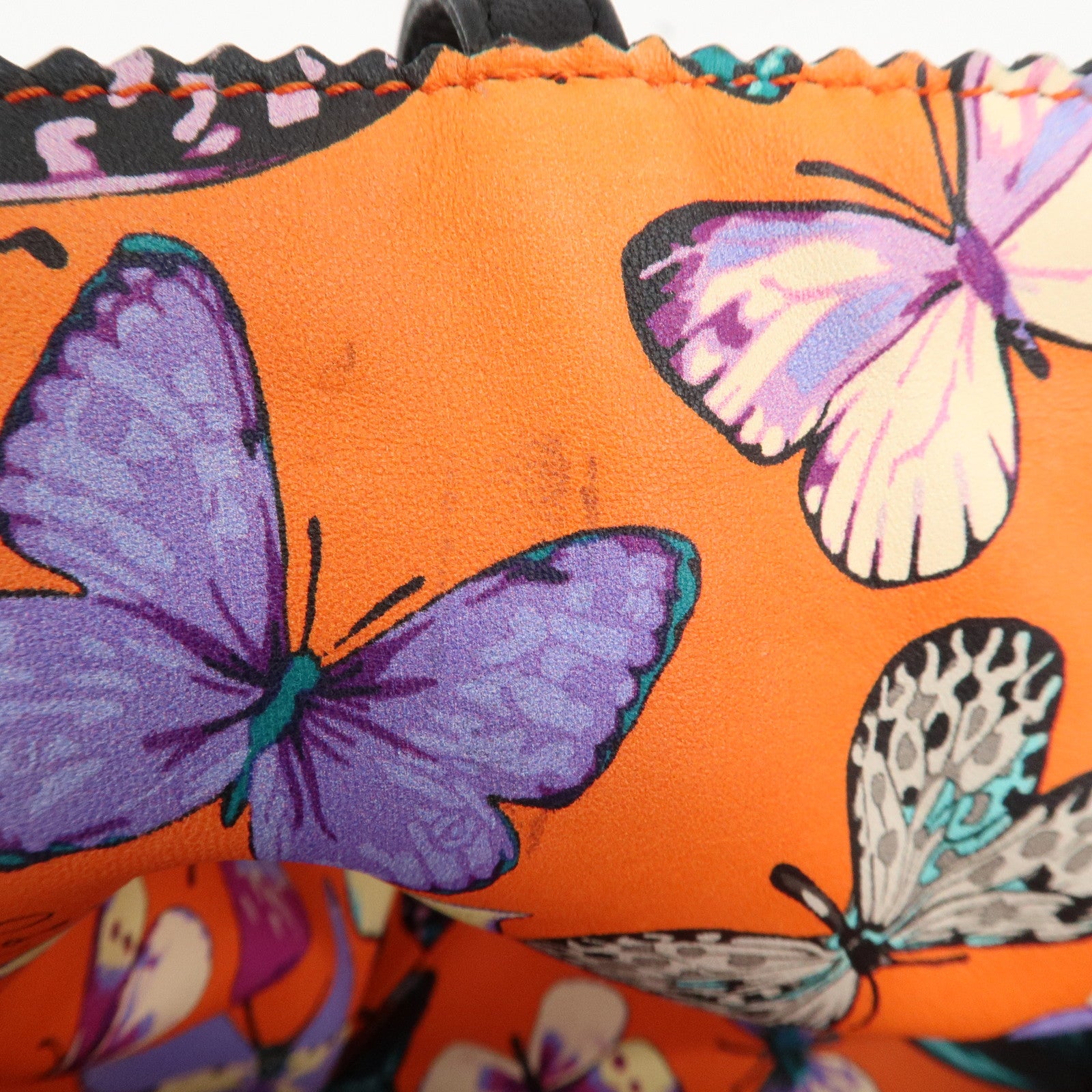 LOEWE Anagram Leather Shoulder Bag Tote Bag Black Used