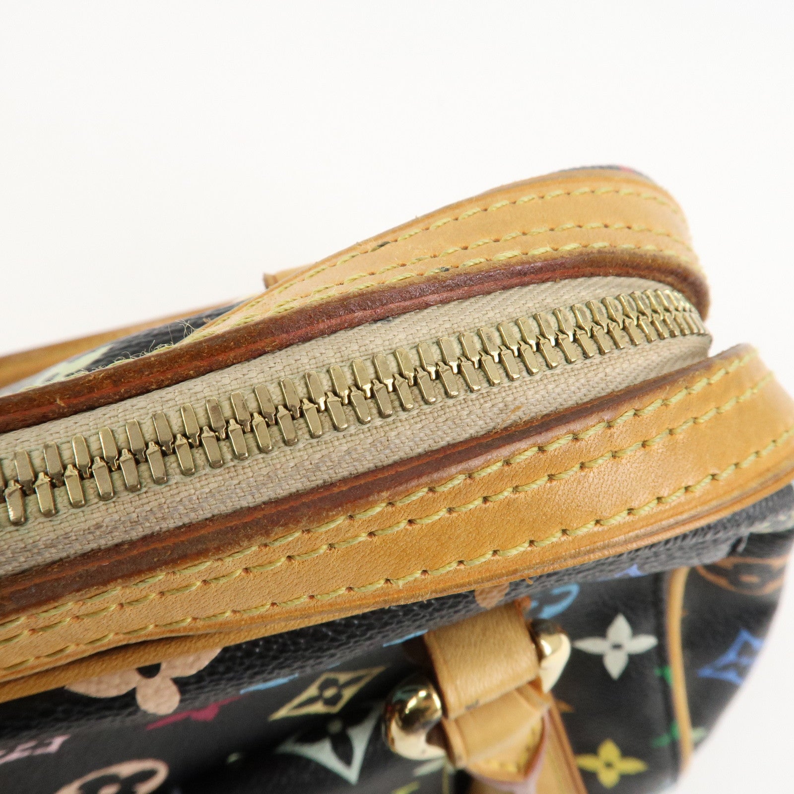 Louis Vuitton Monogram Multicolor Priscilla Hand Bag Noir M40097 Used