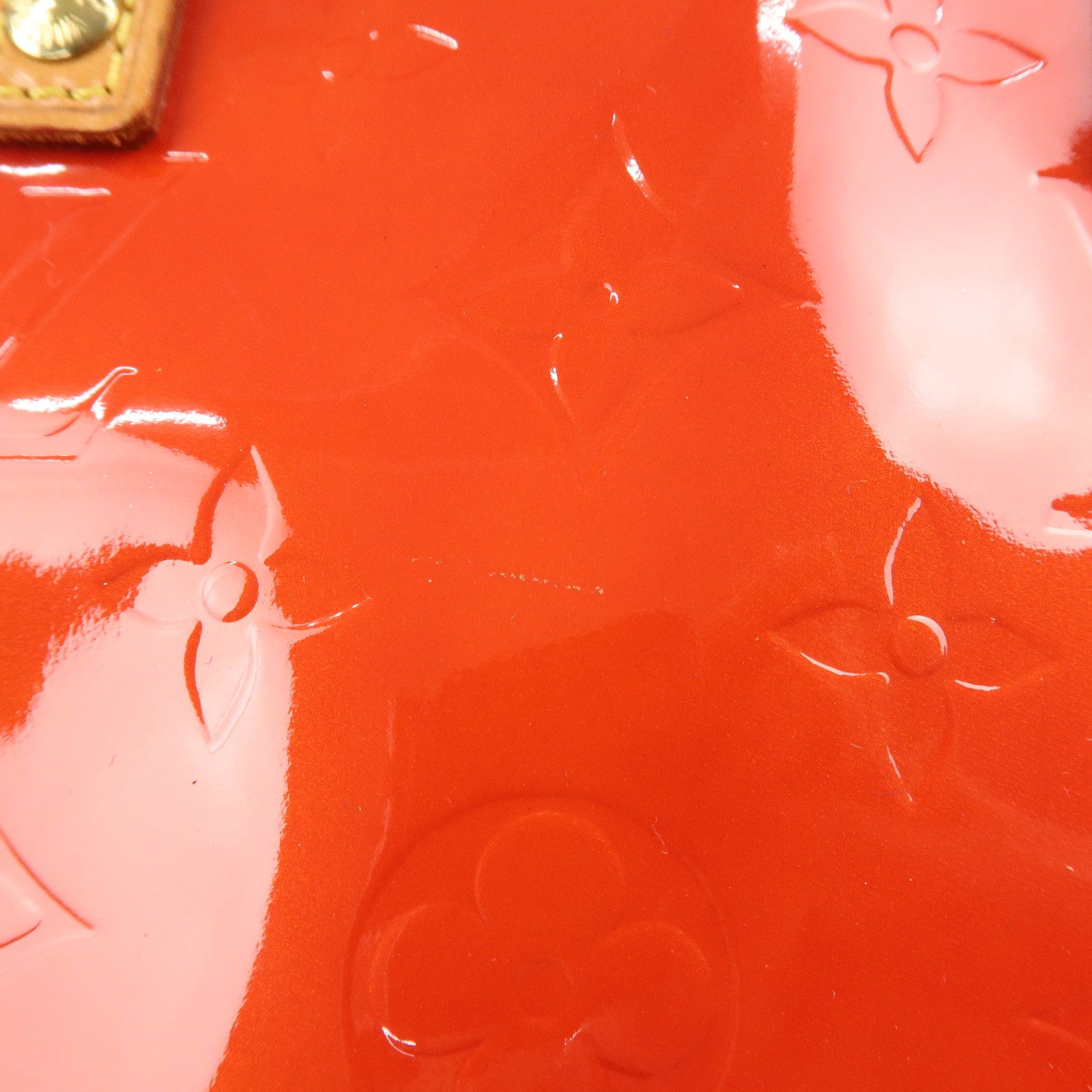 Louis Vuitton Monogram Vernis Lead PM Hand Bag M91088 Rouge Used