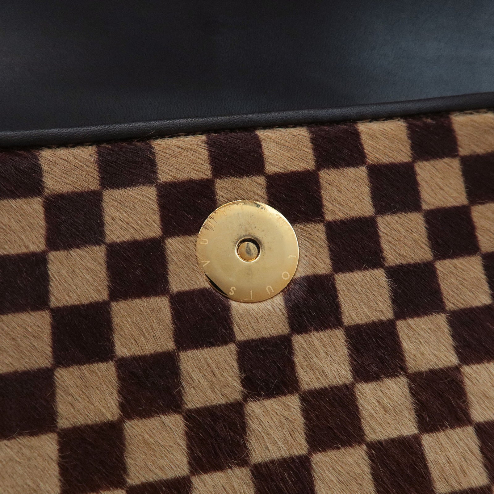 Louis Vuitton Damier Sauvage Lion Hand Bag Beige Brown M92131 Used