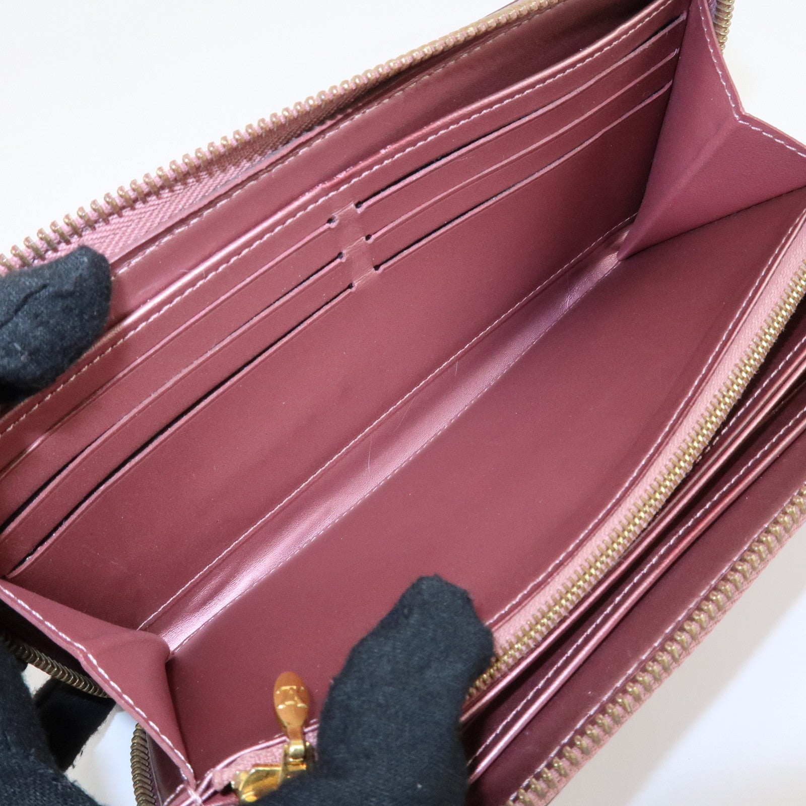 Louis Vuitton Monogram Vernis Zippy Long Wallet Used