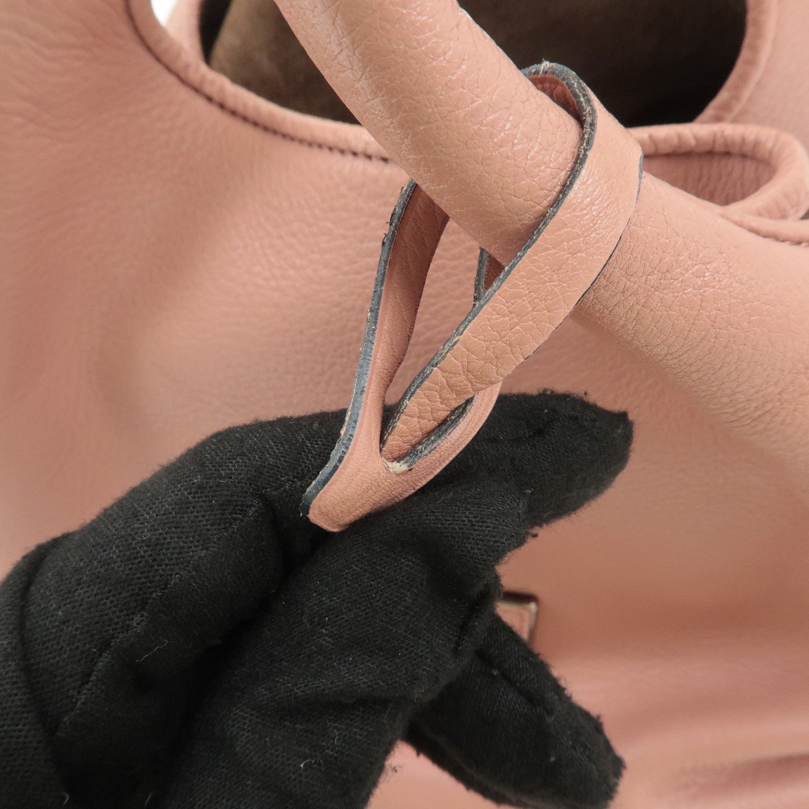 LOEWE Leather Karie PM Hand Bag Pink 10903 Used