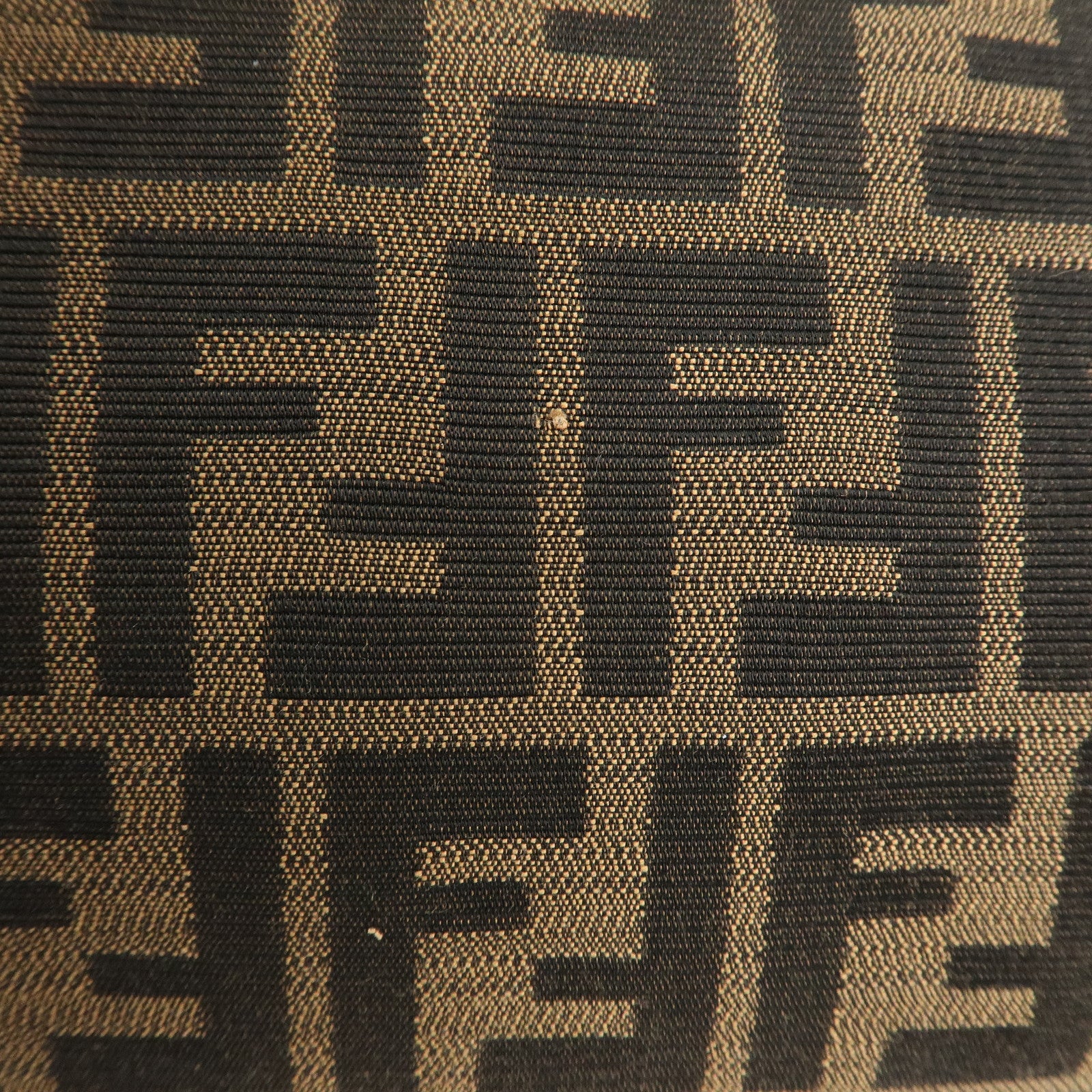 FENDI Zucca Canvas Patent Shoulder Bag Brown Black 8BT163 Used