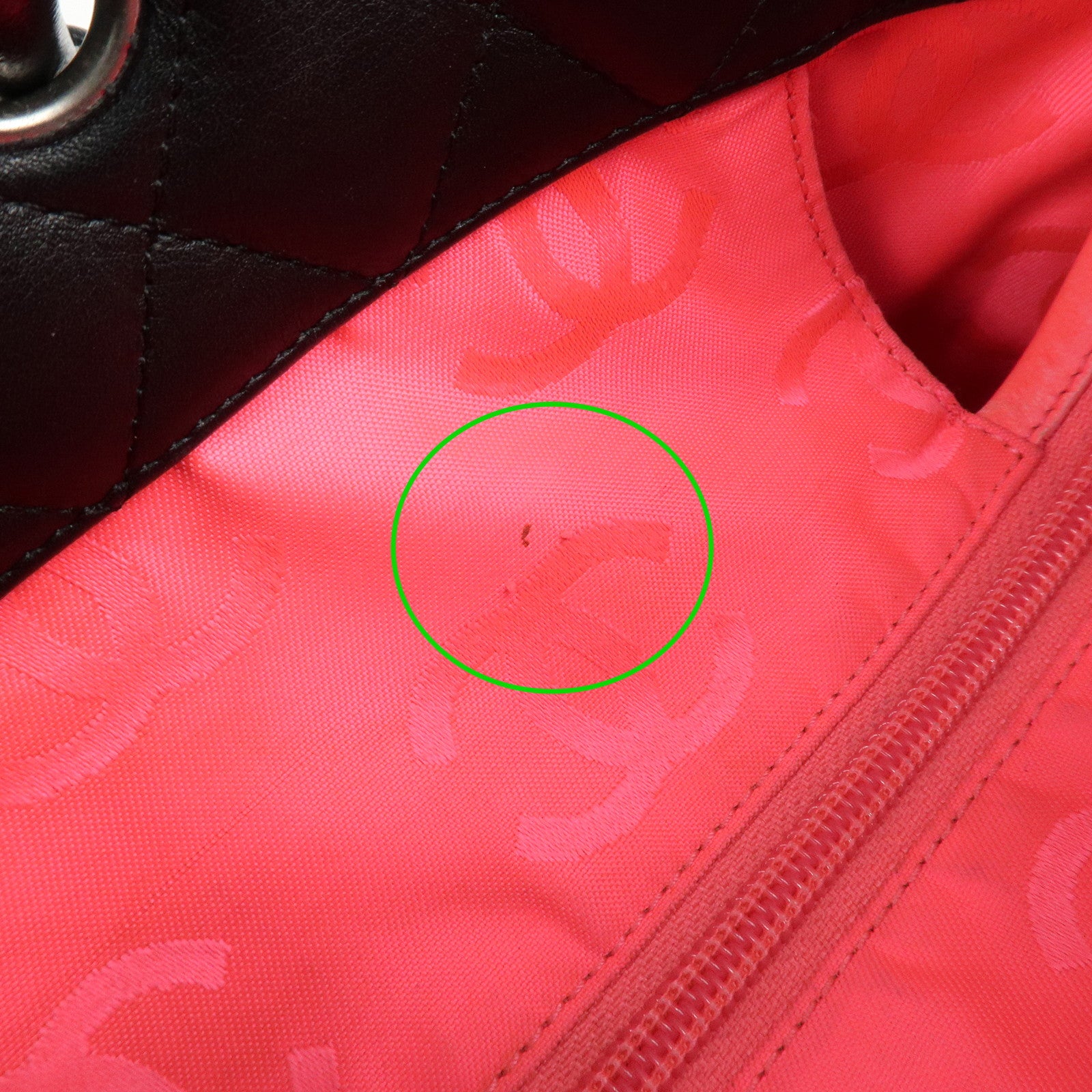 CHANEL Cambon Line Lamb Skin COCO Mark Large Tote Bag A25169 Used