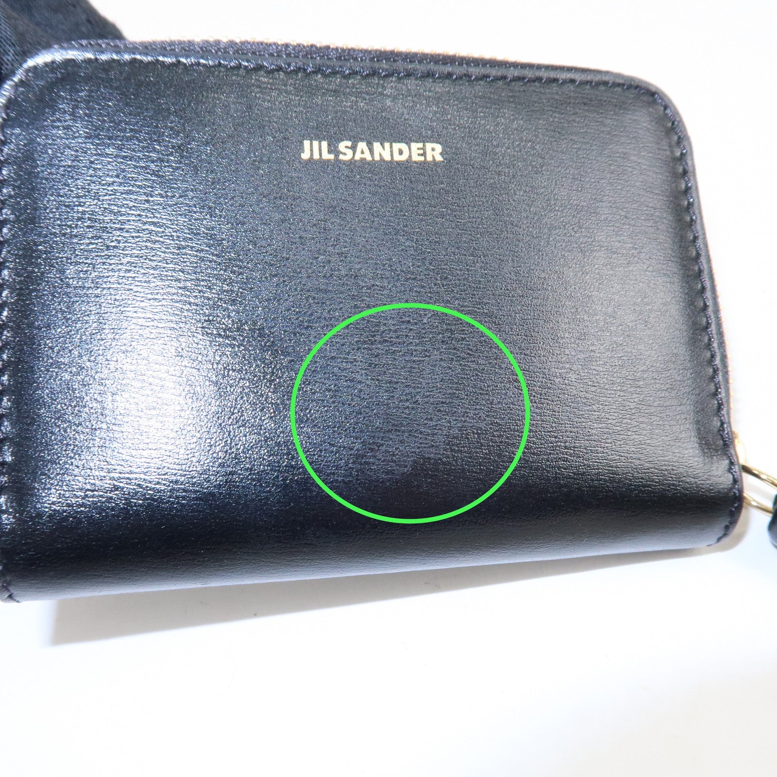 Jil Sander Leather Round Zipper Coin Purse J07UI0007 P4841 Used