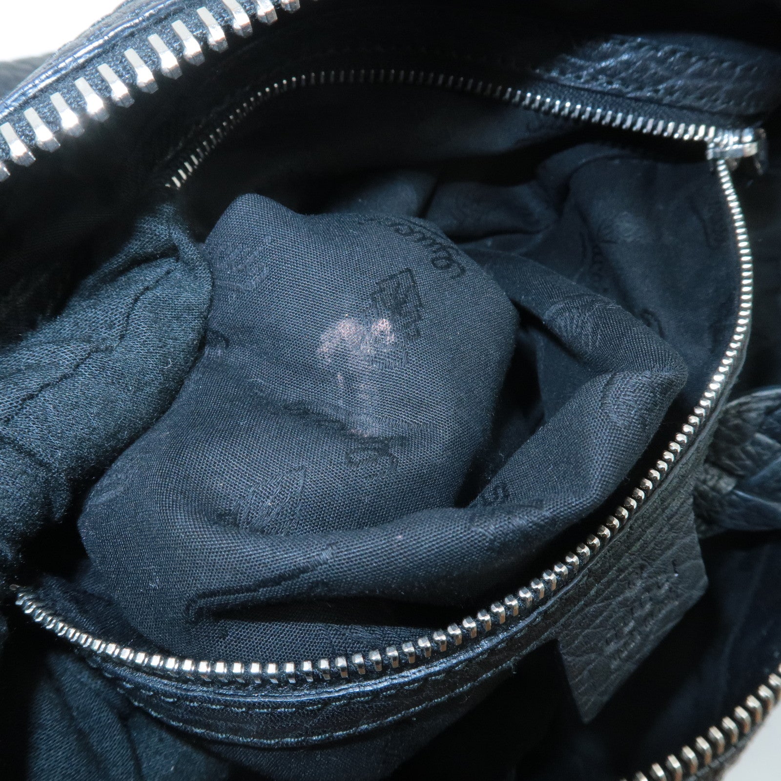 GUCCI Bamboo Leather Shoulder Bag Black 257090 Used