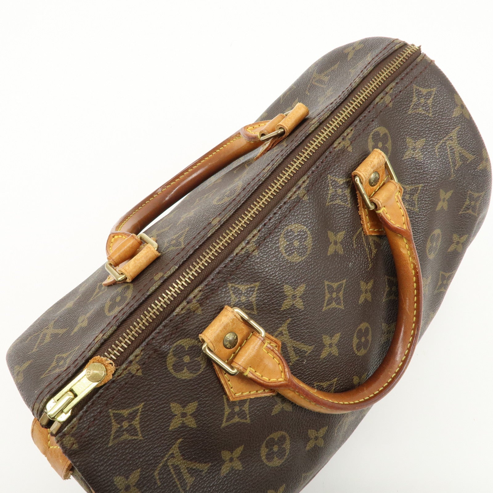 Louis Vuitton Monogram Speedy 30 Hand Bag Boston Bag M41108 Used
