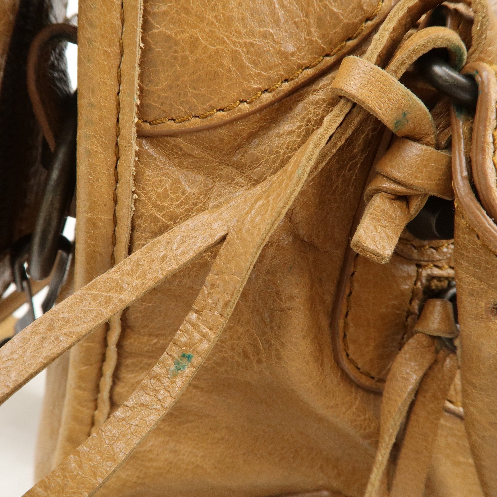 BALENCIAGA Mini City Leather Classic 2Way Bag Brown 300295 Used