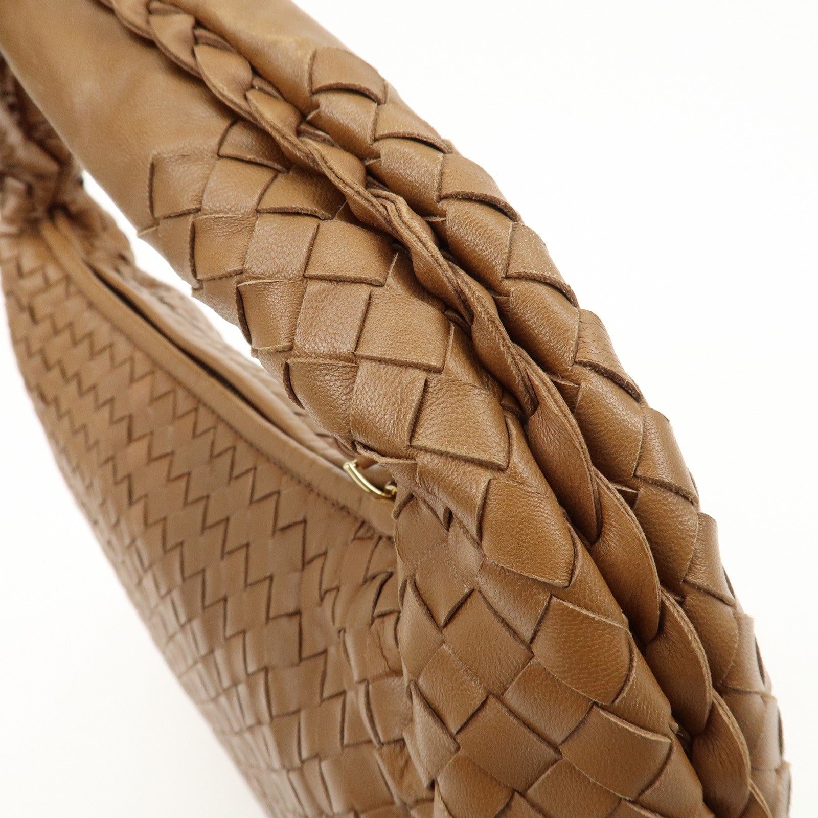 BOTTEGA VENETA Hobo Intrecciato Leather Shoulder Bag Brown 115653 Used